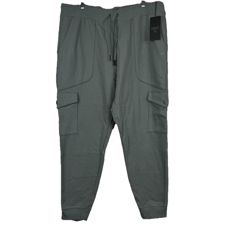VRST Joggers Men's XL Green/Gray Cargo Pant Activewear 100% Cotton Limitless